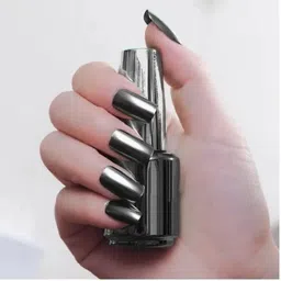 emijun Long Lasting Quick Drying Metallic Effect Nail Art Polish Deep Grey-picture-26
