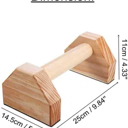 bhgnvosh Push-up Stand,2 PCS Wood Pushup Bars Non-Slip Base Home Workout Equipment Push-up Bar image 2