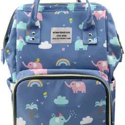 orserve collection Baby Diaper Bag Elephant Print insulated bottle pocket Diaper Backpack-picture-23