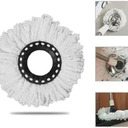 swamiji Replacement Cloth Easy Washing Magic Mops 360 Degree Mop Head (Pack of 4) Refill image 3