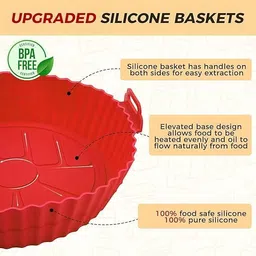 shigoshree Air Fryer Reusable Silicone Pot, Non-Stick Silicone Airfryer Tray MULTI-COLOR 3 Air Fryer image 3