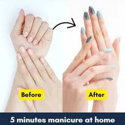 the nailzstation nails artificial nail fake designer press on extension with design glue Hearts Brown image 2