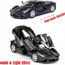 zuuluzrs 1/32 Ferrari Race and LaFerrari Toy Car Pull Back Alloy With Openable Doors image 5