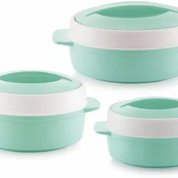 modware Milan Set of 3 Insulated Casserole 500,1000,1500ml Double Wall Thermal Hot Pot Pack of 3 Thermoware Casserole image 1