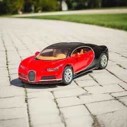 gknex Bugatti Chiron Diecast Model Car Openable Doors & Pull Back Action for kids 1:36 image 2