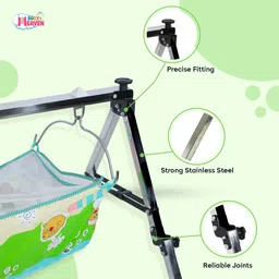 baby's heaven Portable Folding Swing Cradle Ghodiyu Crib image 3