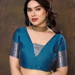 yashika Woven Banarasi Cotton Silk, Jacquard Saree image 3