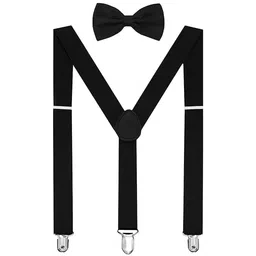 mr. jv MR.JV 1 PC "Men's Adjustable Suspenders and Bow Tie Set – Elastic Clip-On Suspenders for Weddings" image 1