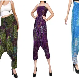 fusfus Printed Rayon, Cotton Women Harem Pants image 1