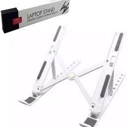 LUCKYY Foldable Laptop Stand for Desk Laptop Stand Holder Aluminium Desk Stand Laptop Stand with Adjustable Height Compatible with Universal Laptops-image-19