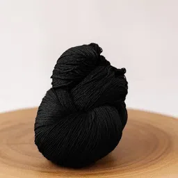 yarnlay india 2ply Cotton Thread Yarn for Knitting & Crochet Craft for Sweater, Scarf (Black) image 2