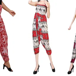 fusfus Printed Rayon, Cotton Women Harem Pants-picture-34