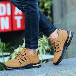 rising wolf Synthetic Leather Lightweight Boot for Daily Use | Mild Waterproof Protection Boots For Men image 2