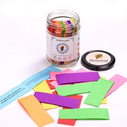 divinesoul Krishnapath Gita Jar 64 Bhagavad Gita Verses Jar (Hindi Gita Jar) Decorative Showpiece - 12 cm image 4