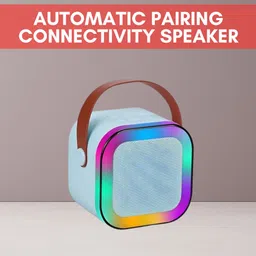 YAROH W12 (PORTABLE WIRELESS BLUETOOTH SPEAKER) Dynamic Thunder Sound & RGB LightZ165 10 W Bluetooth Laptop/Desktop Speaker image 1