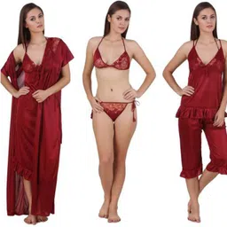 bombshell Pack of 6 Women Nighty Set-picture-28