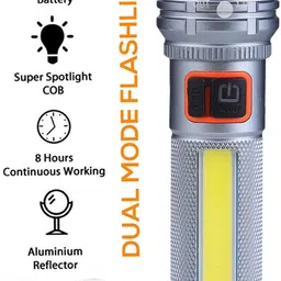 firstlike High Power Torch with Zoomable Metal body 6 Mode Flashlight Rechargeable Torch image 2