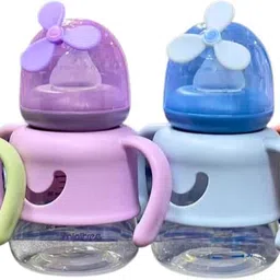 ebuy BPA Free Anti-Colic Feeding Bottle with Handle For Newborn Babies, Baby, Kids. - 150 ml image 5