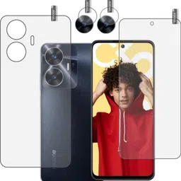 BOMGUARD Front and Back Tempered Glass for REALME C55 With Camera Lens Protector-picture-25