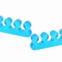 alexvyan 1 Pair Certified Blue Universal Size Silicone Gel Foot Fingers Toe Separator 1 Pair Orthopedic Foot Protector Adjuster Hallux Valgus Guard Thumb And Finger Seperator- For Nail Art Yoga Women Men Boy Girl Senior-picture-11