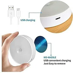 vazraa Wireless Self-Adhesive LED Magnetic Motion Sensor Light(White) (Art Deco) Smart Sensor Light image 2