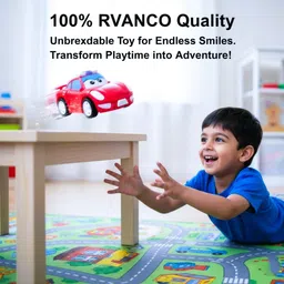 rvanco Unbreakable 2-in-1 Transforming Car Toys for Kids | Push & Go Friction Cars image 4