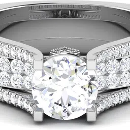 avsar R-3781 14kt Cubic Zirconia White Gold ring-picture-10