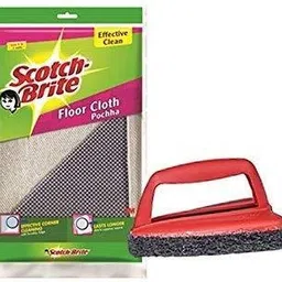 scotch-brite Floor Cleaning Cloth & Jet Scrubber Brush Combo Pack Wet Cotton Cleaning Cloth-picture-11