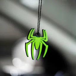 eliteauto Premium Spiderman Oval Green fluorescent car Mirror Hanging with Metal Chain Car Hanging Ornament-picture-22