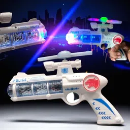 sabirat Flash Gun Toy, 3D LED Matrix Flashing Light With Rotating Fan For Kids-picture-18