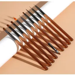 lmd 9Pcs Nail Art Brushes,Nail Art Tool Set image 1