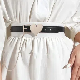 salty Women Casual, Formal, Party Black Artificial Leather Belt-picture-10