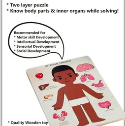 shalafi Montessori Inside Part of Body Organ Puzzle Learn Human Body Part Learning Toy image 4