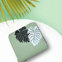 Women Casual Green Artificial Leather RFID Card Holder-image-6