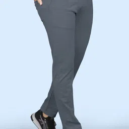 ntific Pack of 2 Men Regular Fit Grey, Silver Lycra Blend Trousers image 3