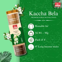 yog mantra Kaccha Bela Premium Flora Jar Incense sticks(90gm)- Pack of 4 Kaccha Bela image 3