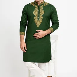 r.h. chikans Men Cotton Blend Kurta Pyjama Set-picture-25