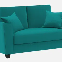 febonic Daku Fabric 2 Seater Sofa In Sea Green Colour image 3