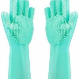 ablue clipper Hand Gloves For Kitchen- utensils washing gloves (Multicolour, 1 Pair) Wet and Dry Glove-picture-16