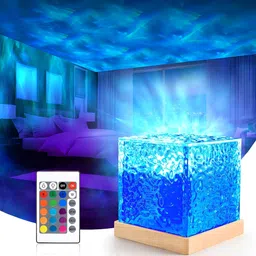 smartghar Crystal Cube LED Galaxy Projector Light with Remote Control Night Lamp-picture-40