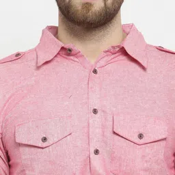 enchanted drapes Men Solid Cotton Blend Pathani Kurta image 5