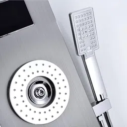 MMTC Arcane Luxury LED Overhead Waterfall Shower Panel System | 2 Big & 4 Small Body Jets Glossy image 3