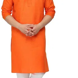 Men Cotton Blend Kurta Pyjama Set-image-1