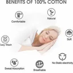 truebuy Cotton Double Fitted (Elastic) 320 TC Floral Bedsheet image 4