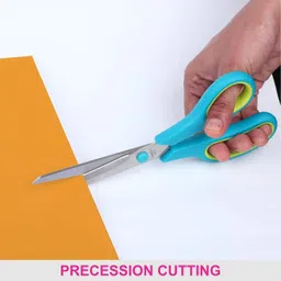 inndiana All Purpose Scissor- Large Scissors 8.5Inch and Small Scissorf 5 inchor office home kitchen crafting cutting and tailoring Scissors (Set of 2, Blue) Scissors image 4