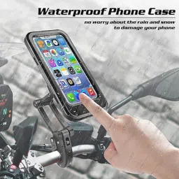 parspar Waterproof Bike And Motorcycle Cell Phone Holder With 360° Adjustable Rotation Bike Mobile Holder image 4