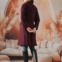 jangid fashion Fleece Solid Coat For Women image 2