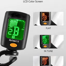 amg music Guitar Tuner 360 degree Digital Tuner Easy to Use Highly Accurate Clip-on Tuner Best for Acoustic and Electric Guitar Bass Violin Ukulele With Capo & 5 Picks Automatic Digital Tuner image 4