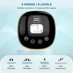 meemee Advanced Digital Breast Pump with 3 Modes Massage Suction & Let-Down For Feeding - Electric image 3