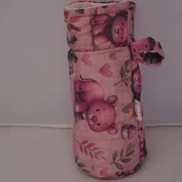 safe n cute Baby Feeding Bottle Cover Cotton With Animal Print (200-250 ml) image 2